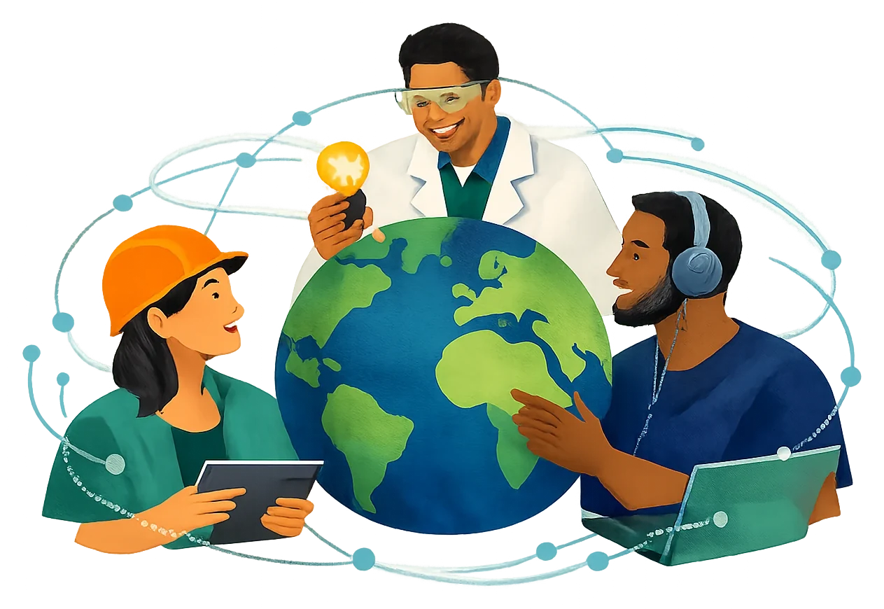 Engineers connected across a global technical community